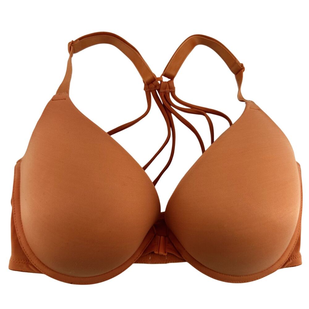 Victoria's Secret PINK Wear Everywhere Push-Up Bra Strappy Orange 32DD NWOT